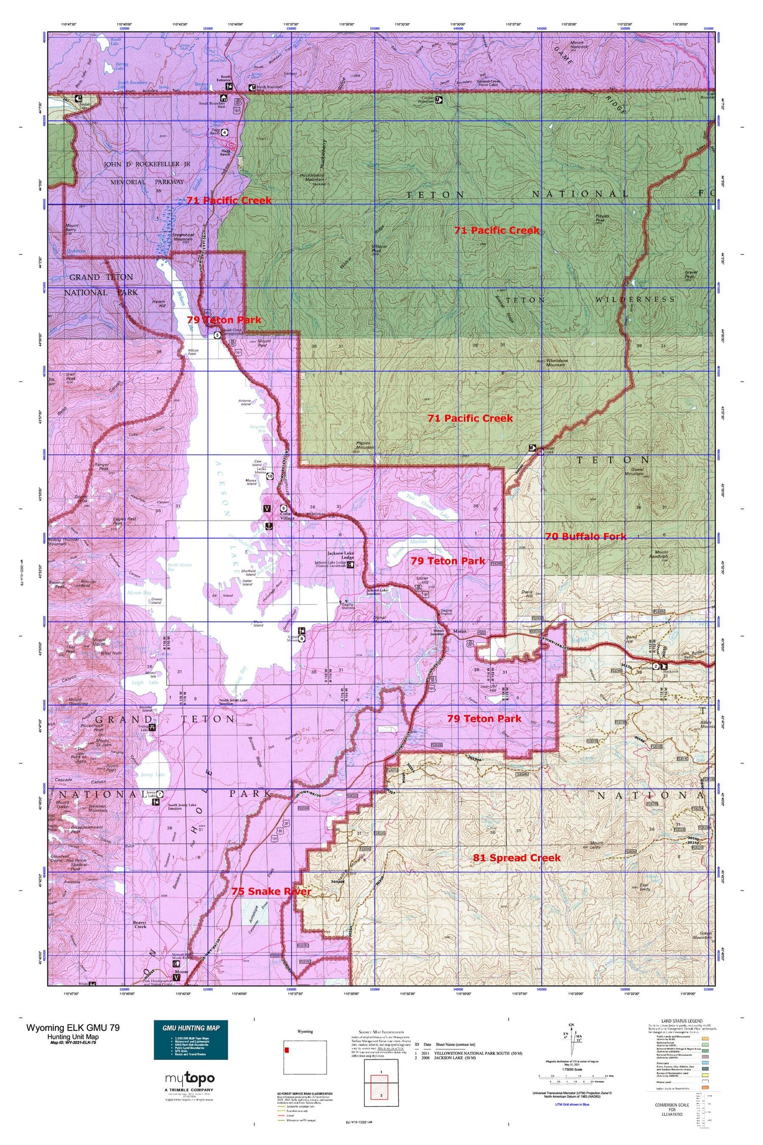Wyoming Elk GMU 79 Map Image