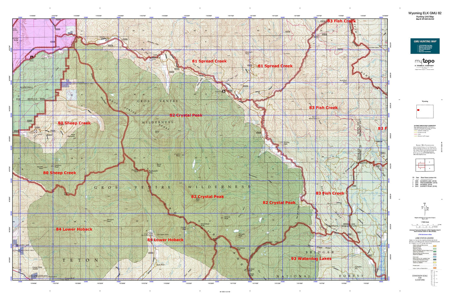 Wyoming Elk GMU 82 Map Image