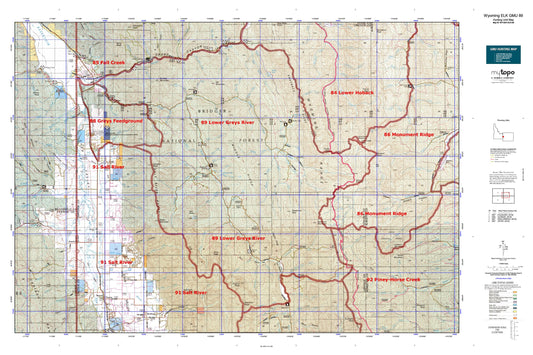 Wyoming Elk GMU 89 Map Image