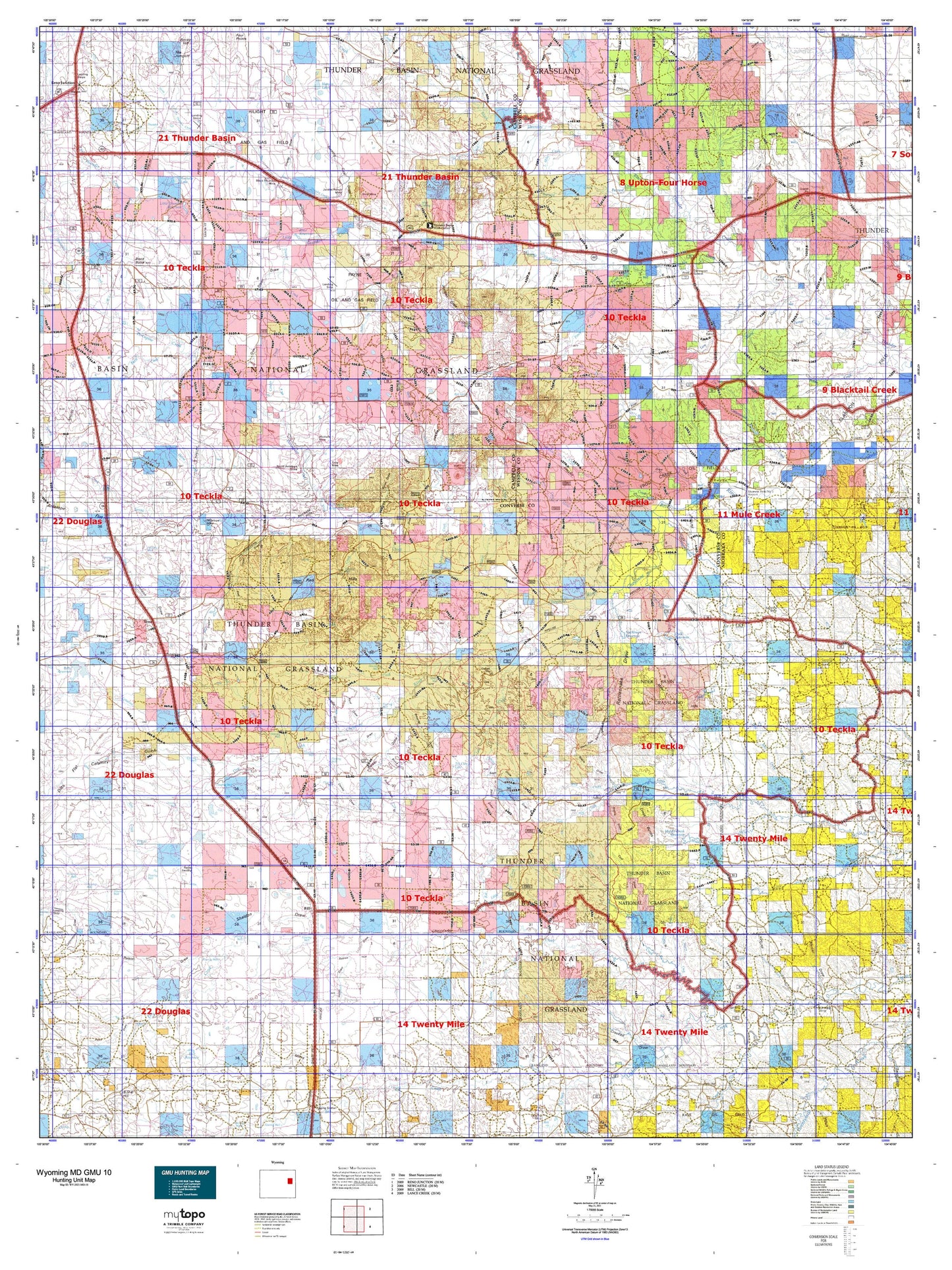 Wyoming Mule Deer GMU 10 Map Image