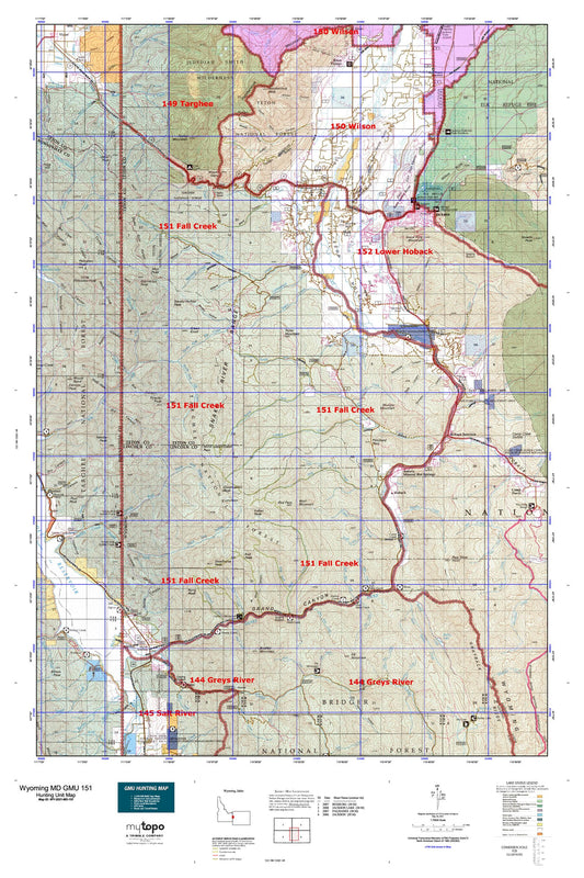 Wyoming Mule Deer GMU 151 Map Image