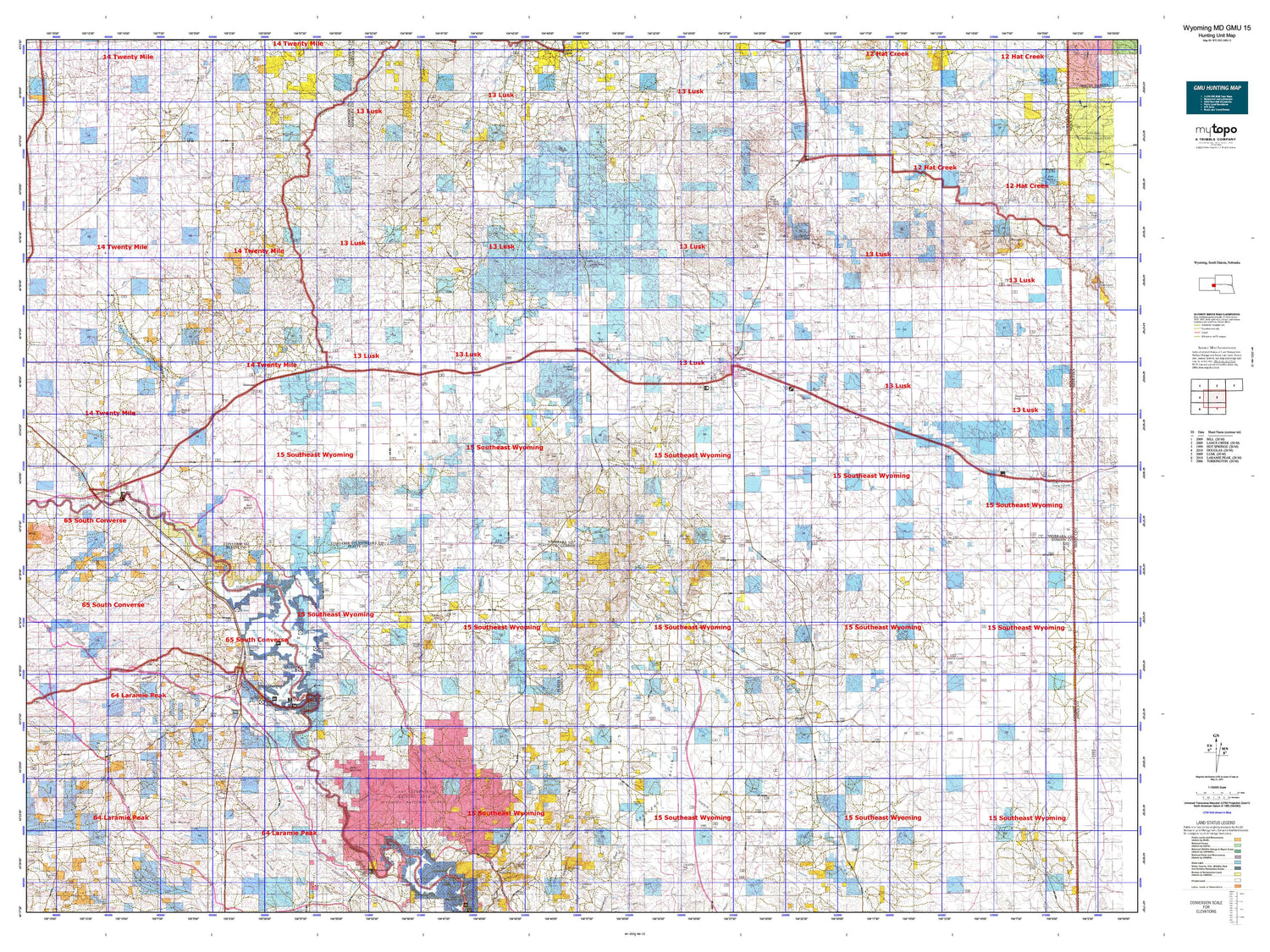 Wyoming Mule Deer GMU 15 Map Image