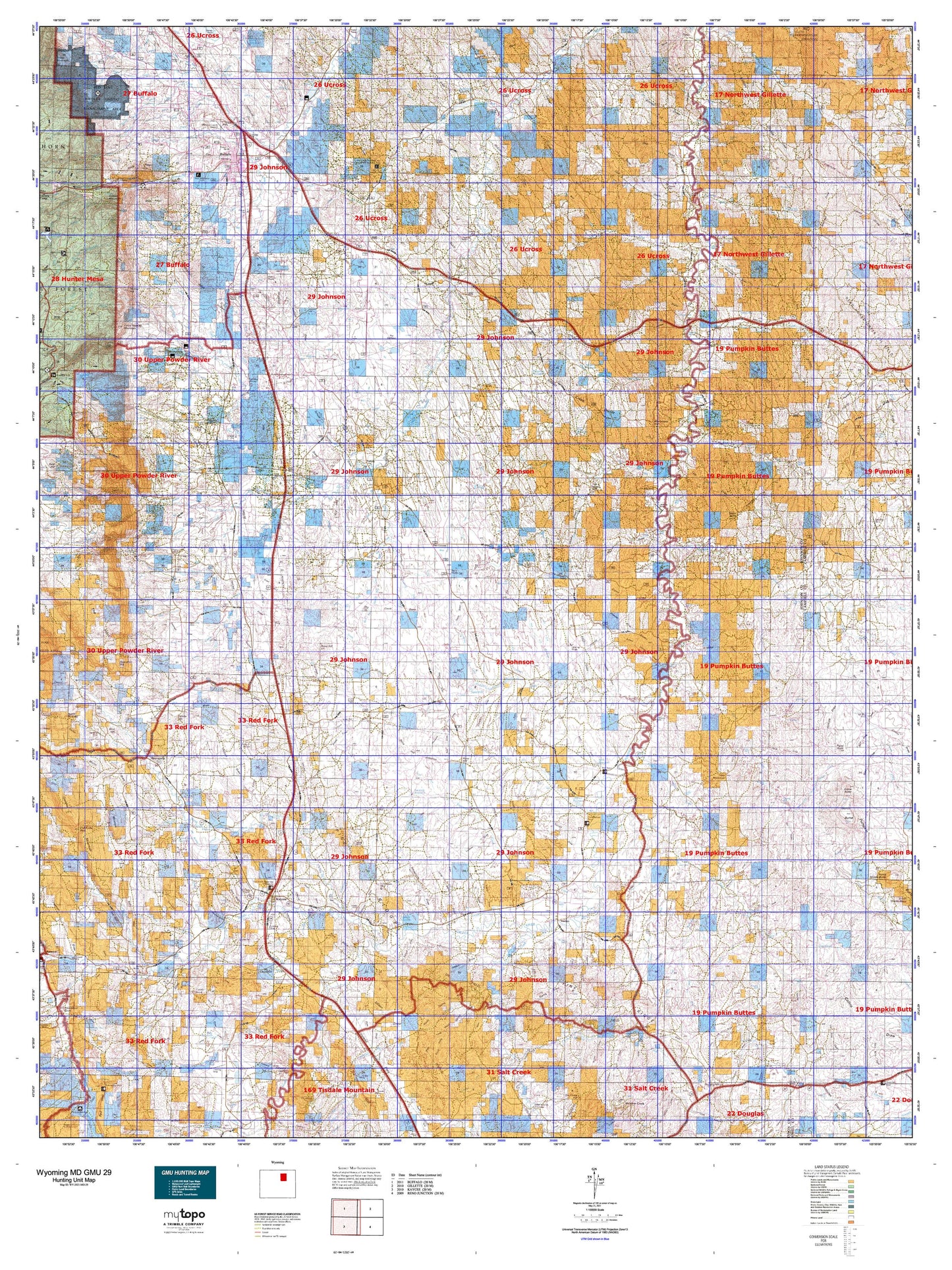 Wyoming Mule Deer GMU 29 Map Image