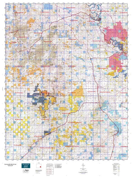 Wyoming Mule Deer GMU 64 East Map Image