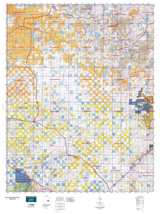 Wyoming Mule Deer GMU 64 West Map Image