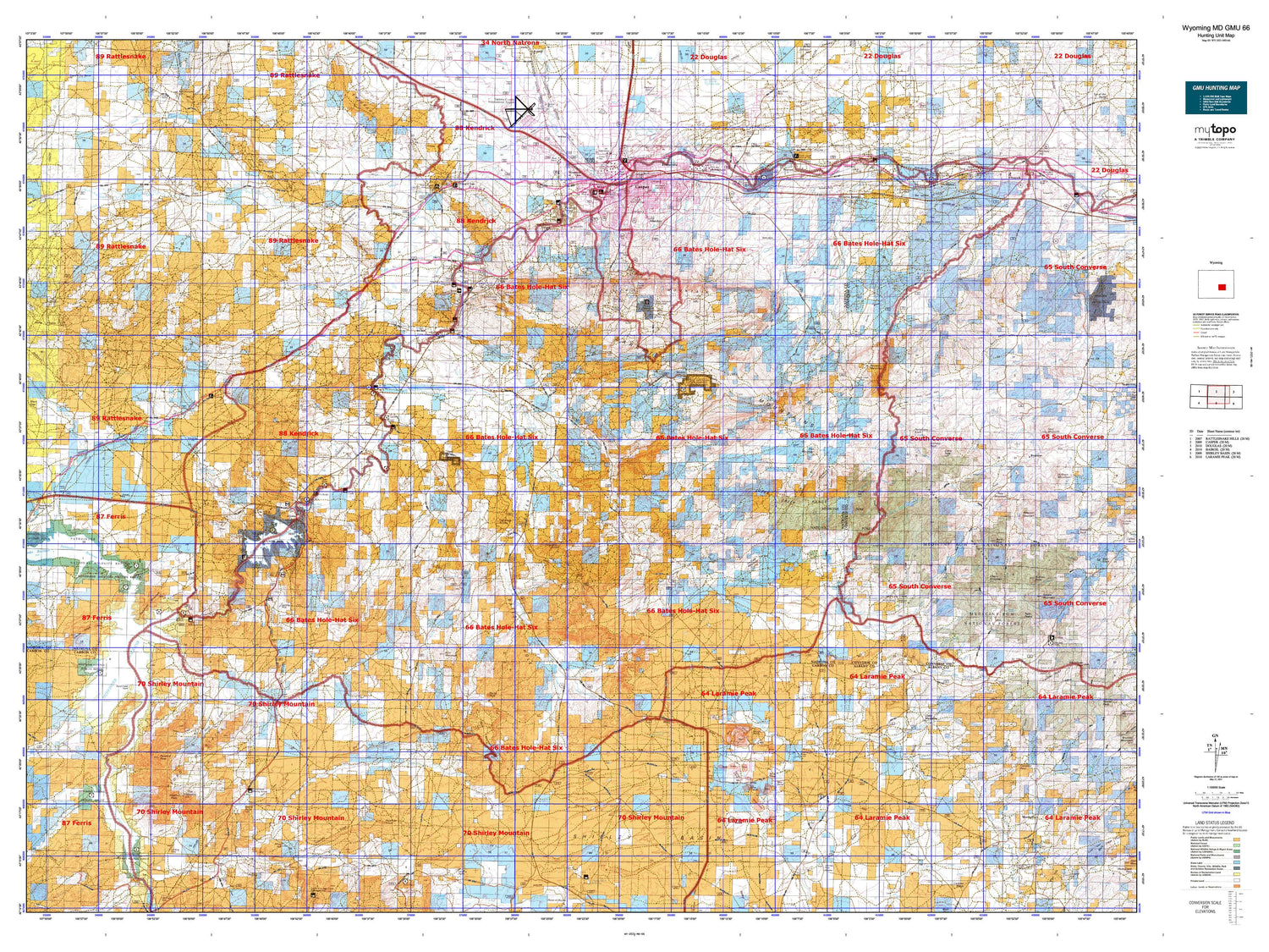 Wyoming Mule Deer GMU 66 Map Image