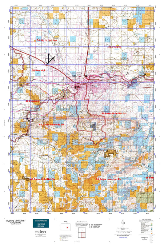 Wyoming Mule Deer GMU 67 Map Image