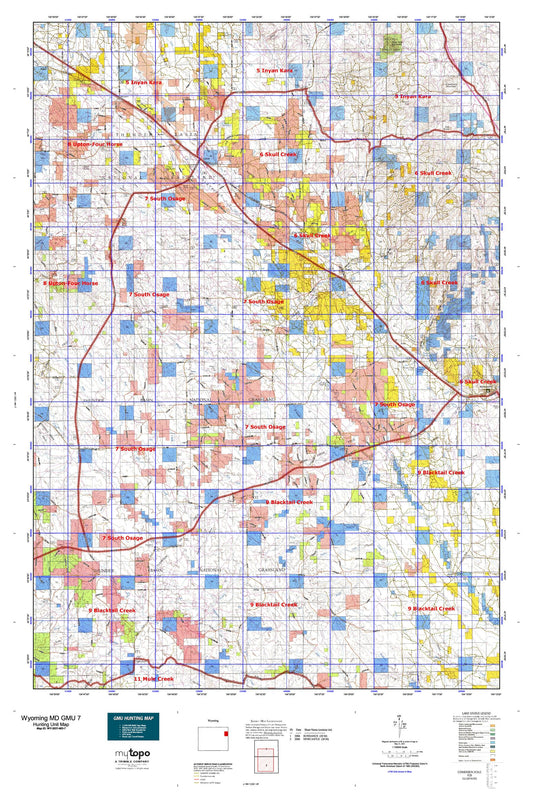 Wyoming Mule Deer GMU 7 Map Image