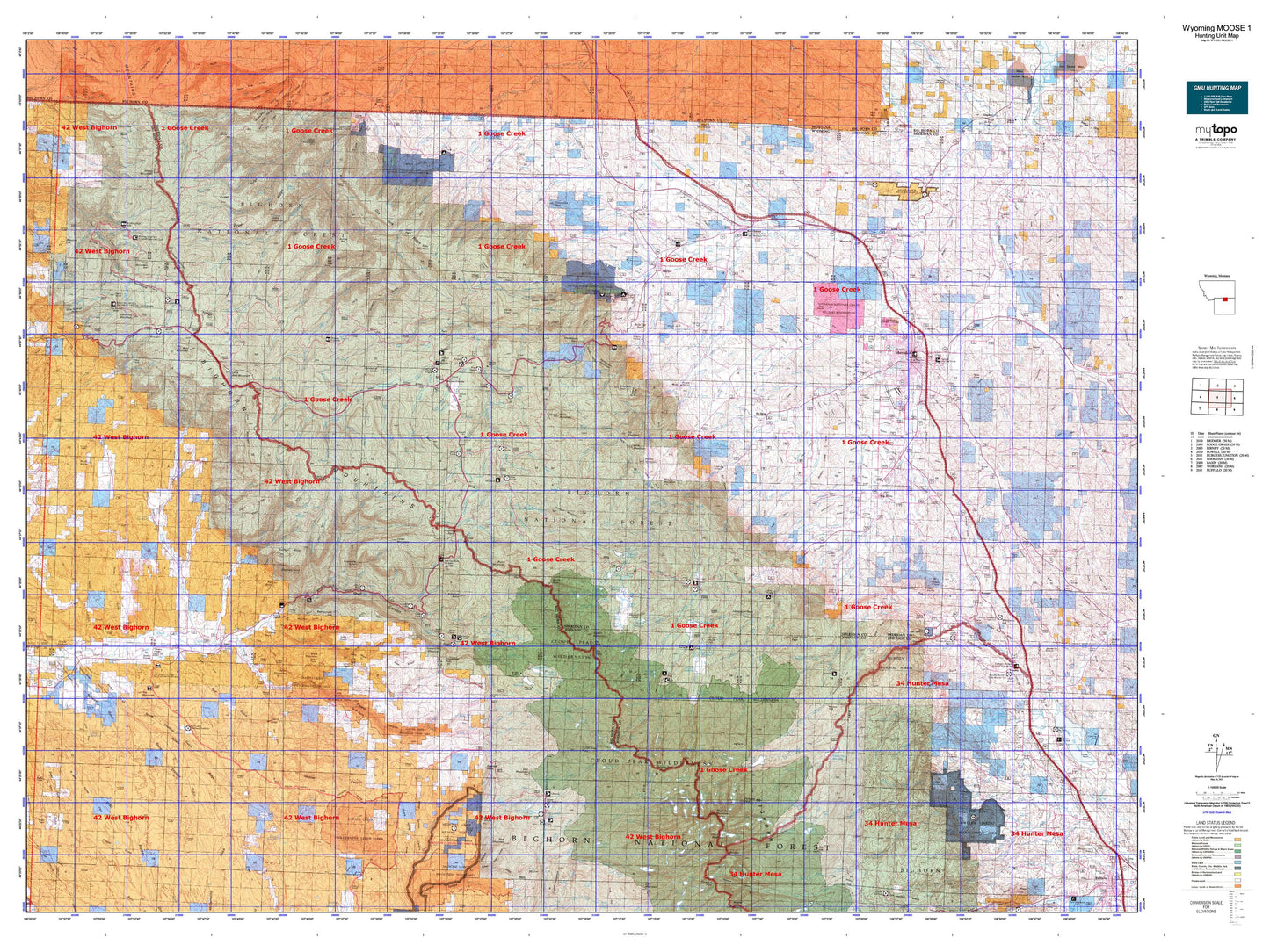 Wyoming Moose 1 Map Image