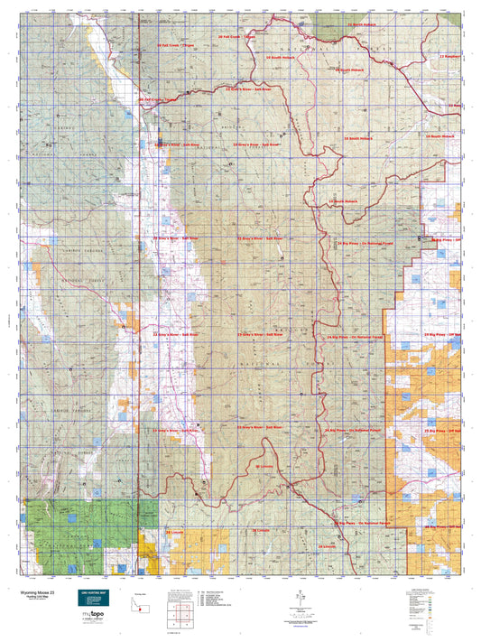 Wyoming Moose 23 Map Image
