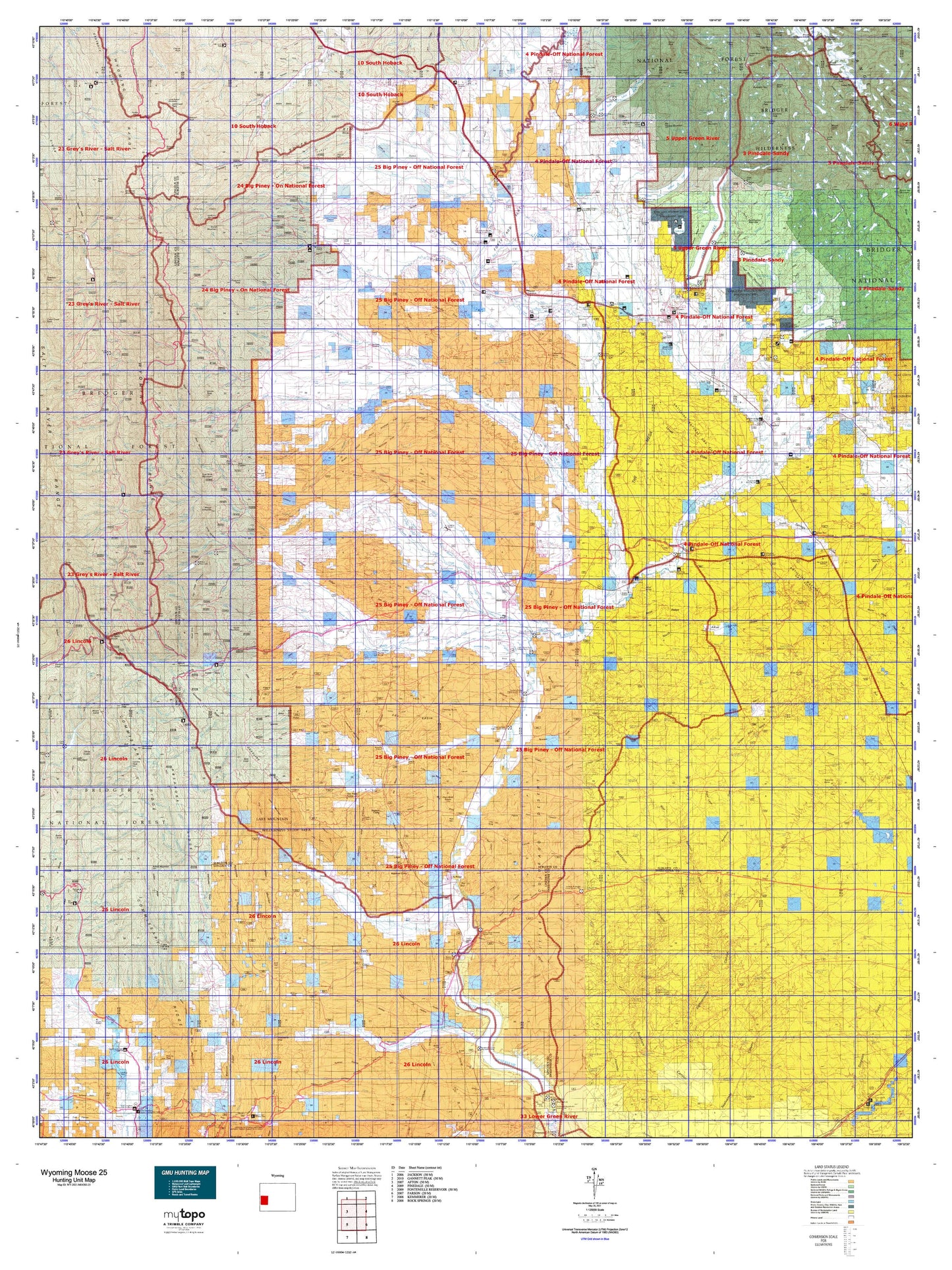 Wyoming Moose 25 Map Image