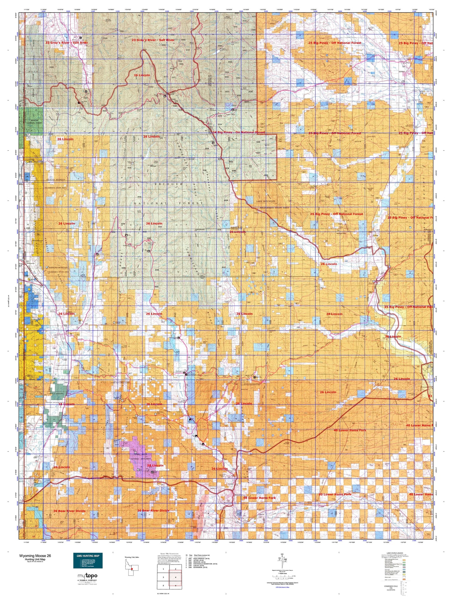 Wyoming Moose 26 Map Image