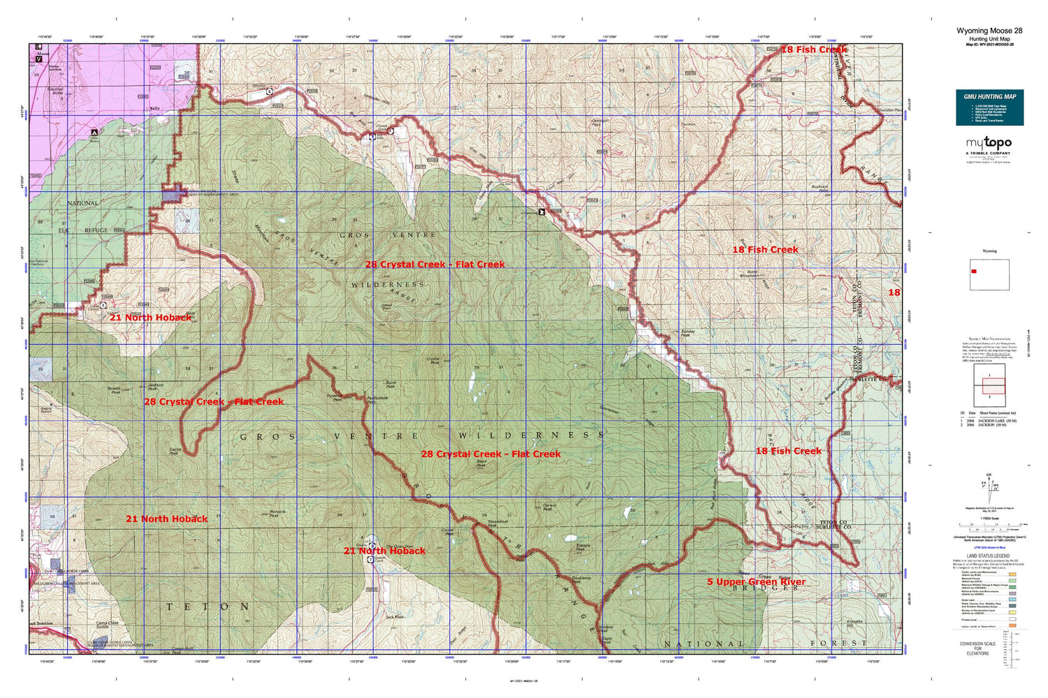 Wyoming Moose 28 Map Image