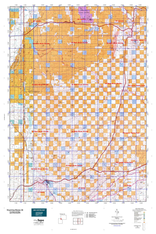 Wyoming Moose 36 Map Image
