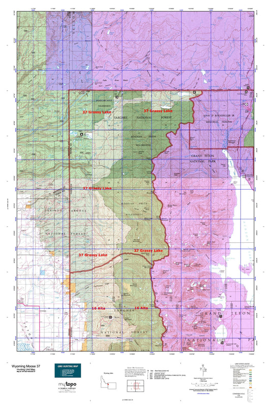 Wyoming Moose 37 Map Image