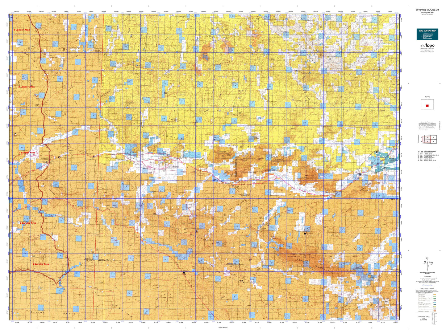 Wyoming Moose 39 Map Image