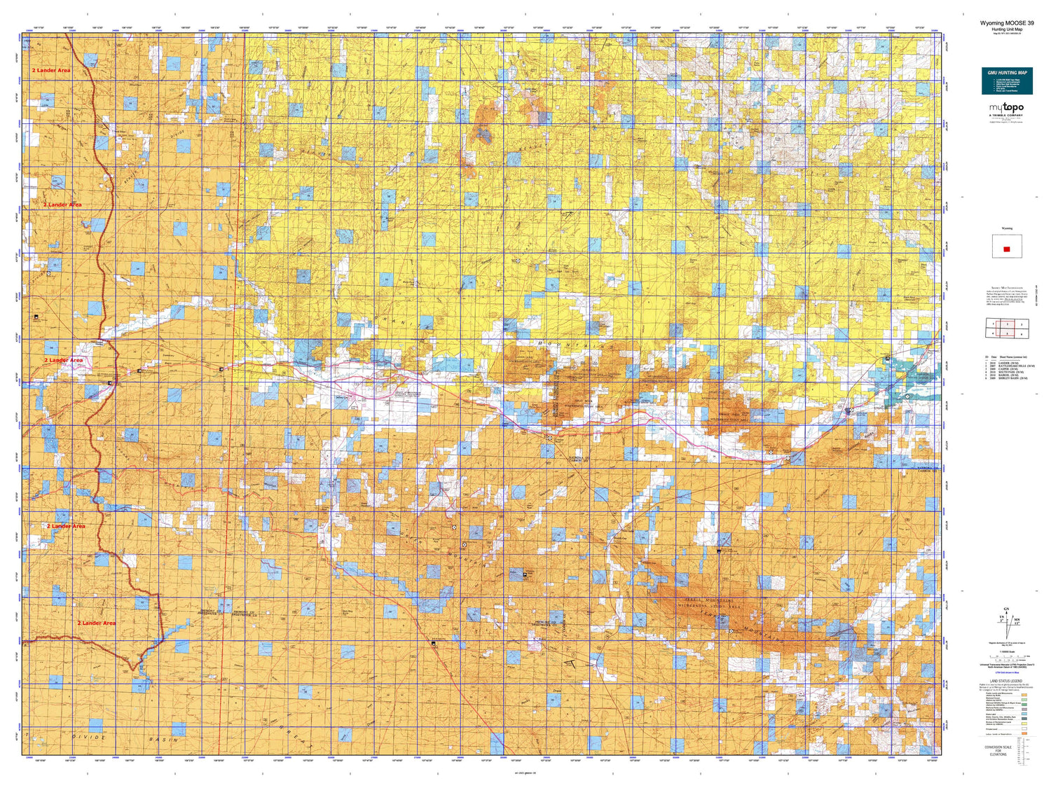 Wyoming Moose 39 Map Image