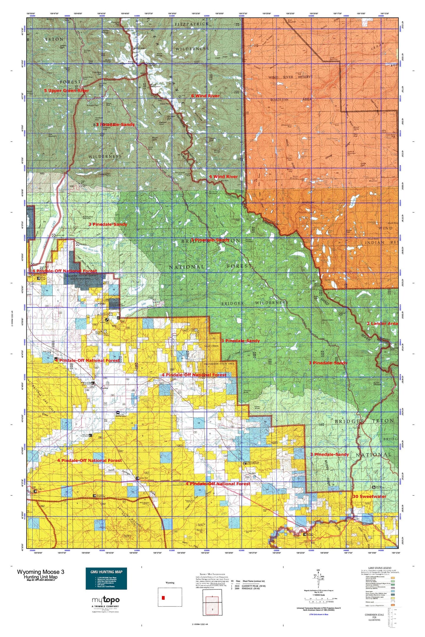 Wyoming Moose 3 Map Image