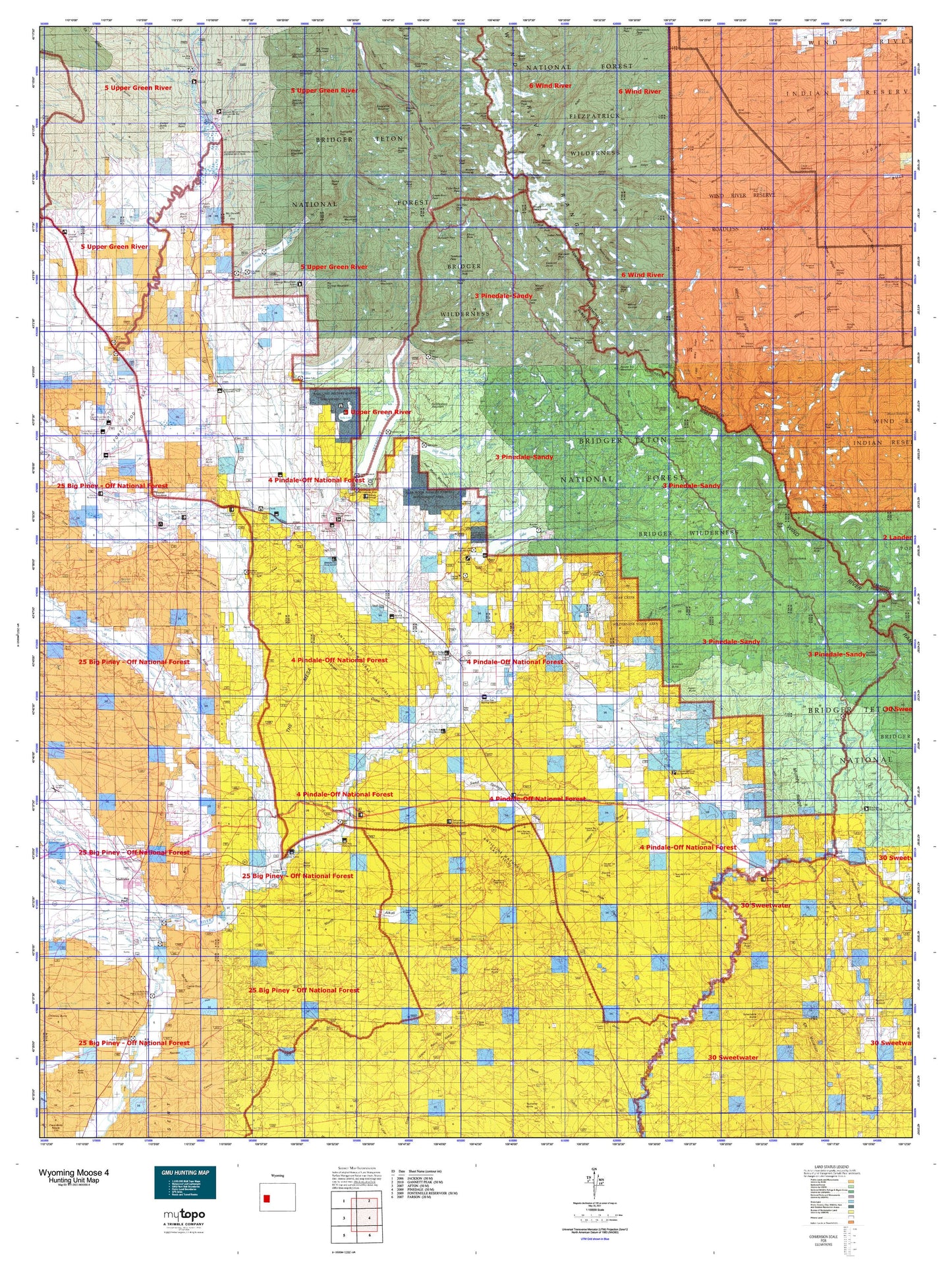 Wyoming Moose 4 Map Image