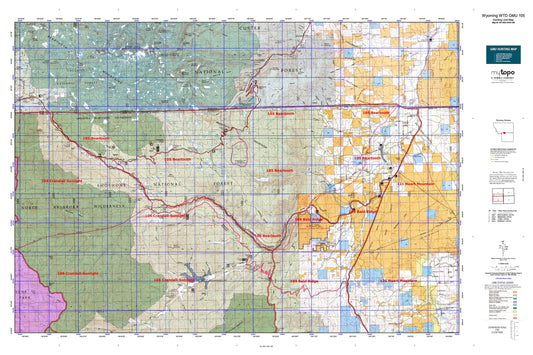 Wyoming Whitetail Deer GMU 105 Map Image