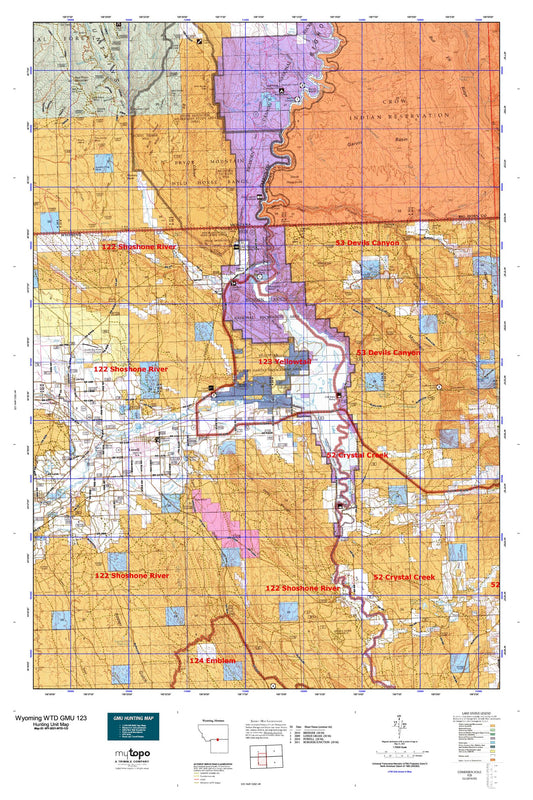Wyoming Whitetail Deer GMU 123 Map Image