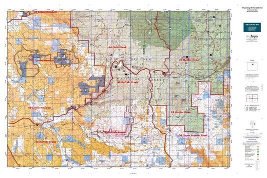Wyoming Whitetail Deer GMU 43 Map Image