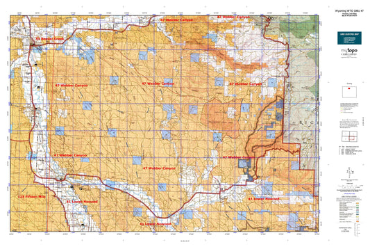 Wyoming Whitetail Deer GMU 47 Map Image