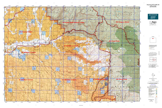 Wyoming Whitetail Deer GMU 49 Map Image