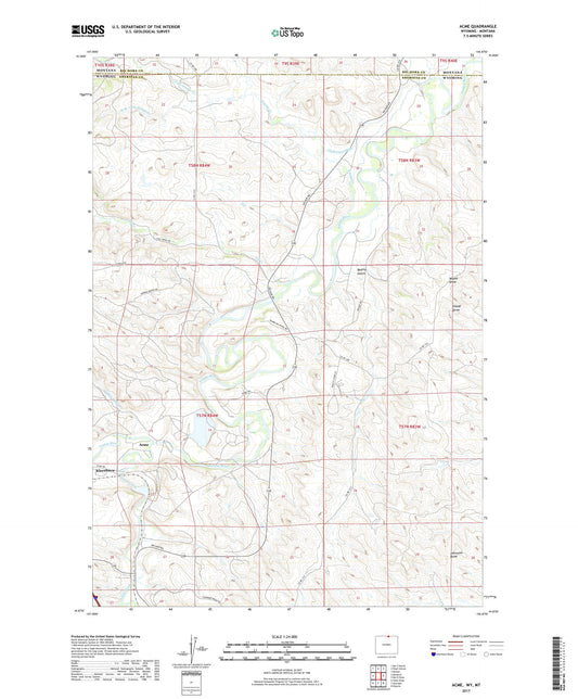 Acme Wyoming US Topo Map Image