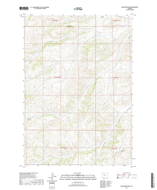 Adam Weiss Peak Wyoming US Topo Map Image