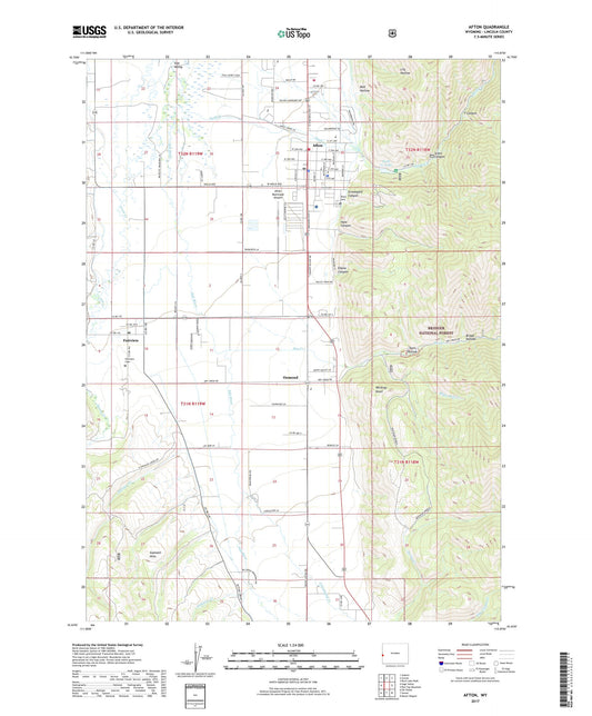 Afton Wyoming US Topo Map Image