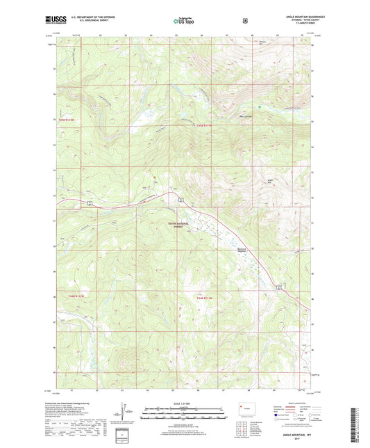 Angle Mountain Wyoming US Topo Map Image