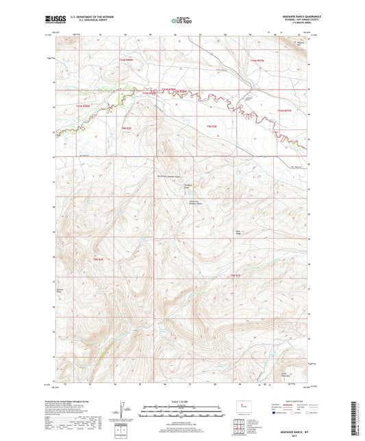 Arapahoe Ranch Wyoming US Topo Map Image