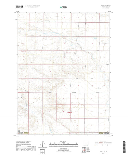 Arcola Wyoming US Topo Map Image