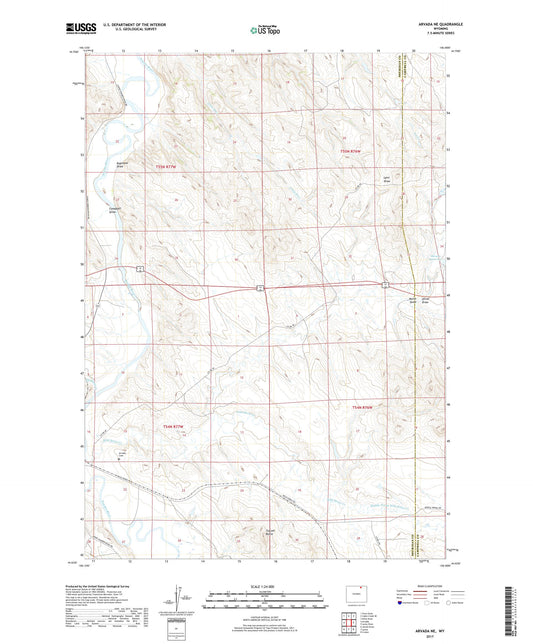 Arvada NE Wyoming US Topo Map Image