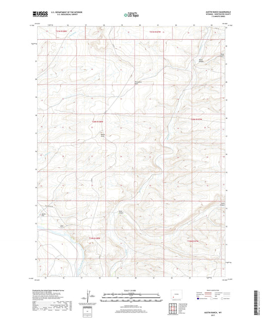 Austin Ranch Wyoming US Topo Map Image