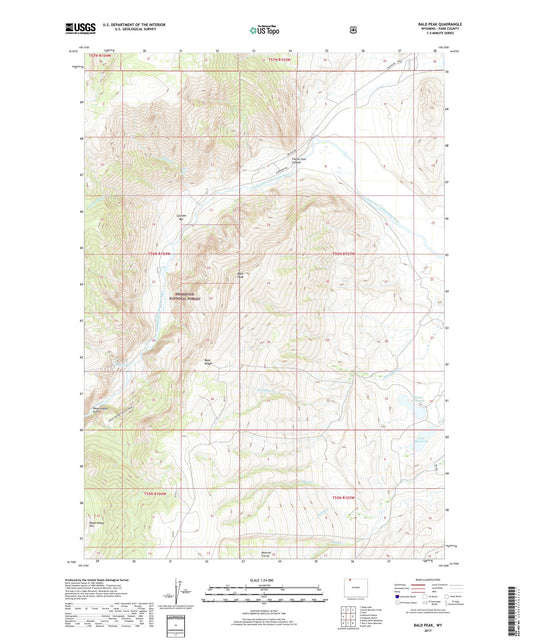 Bald Peak Wyoming US Topo Map Image