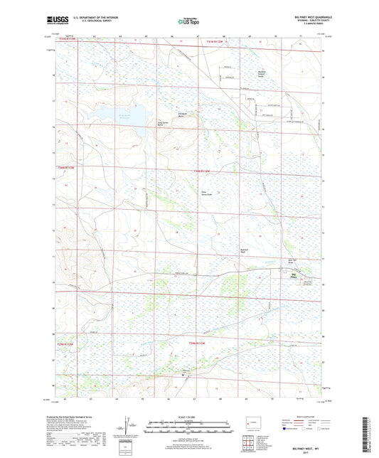 Big Piney West Wyoming US Topo Map Image