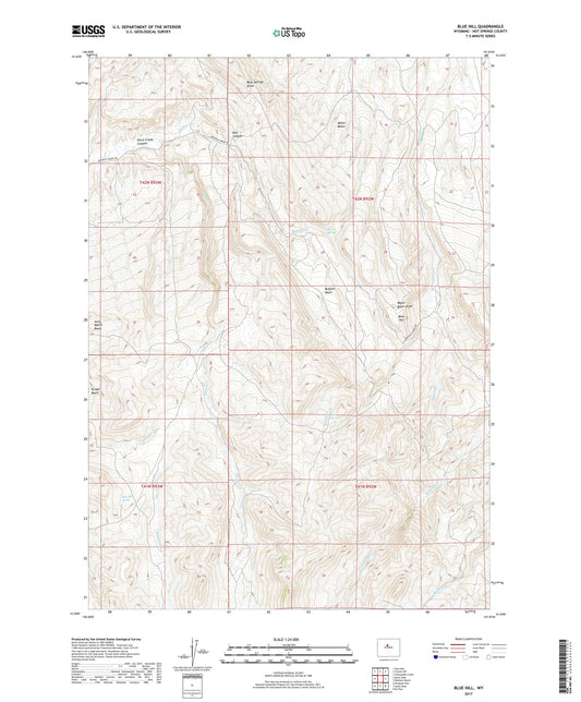 Blue Hill Wyoming US Topo Map Image