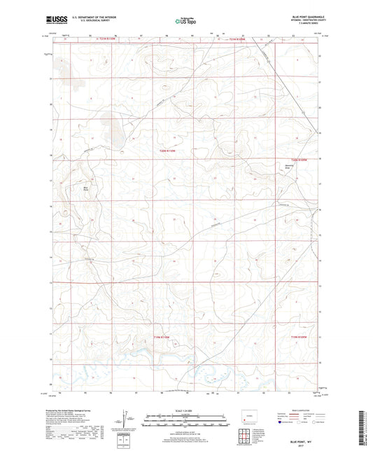 Blue Point Wyoming US Topo Map Image