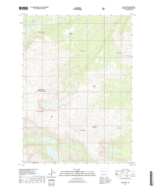 Bob Lakes Wyoming US Topo Map Image