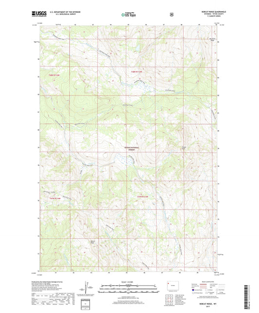 Bobcat Ridge Wyoming US Topo Map Image