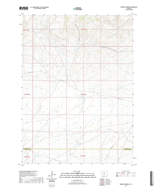 Brenton Springs Wyoming US Topo Map Image