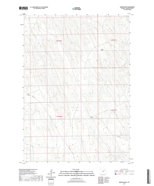 Brown Ranch Wyoming US Topo Map Image