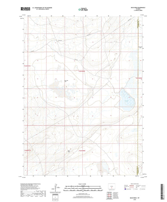 Buck Draw Wyoming US Topo Map Image