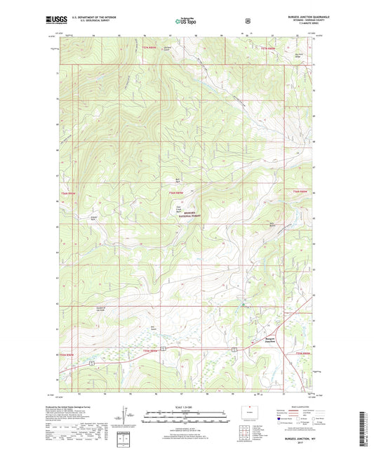 Burgess Junction Wyoming US Topo Map Image