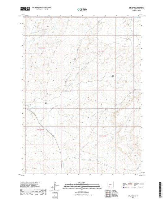 Burley Draw Wyoming US Topo Map Image