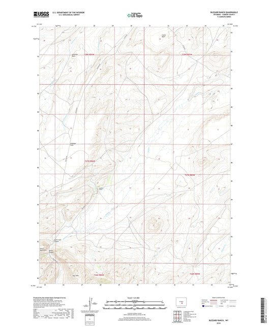 Buzzard Ranch Wyoming US Topo Map Image