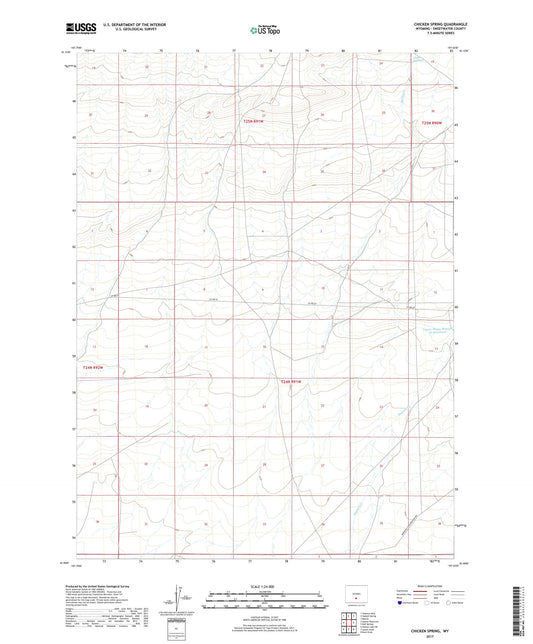 Chicken Spring Wyoming US Topo Map Image