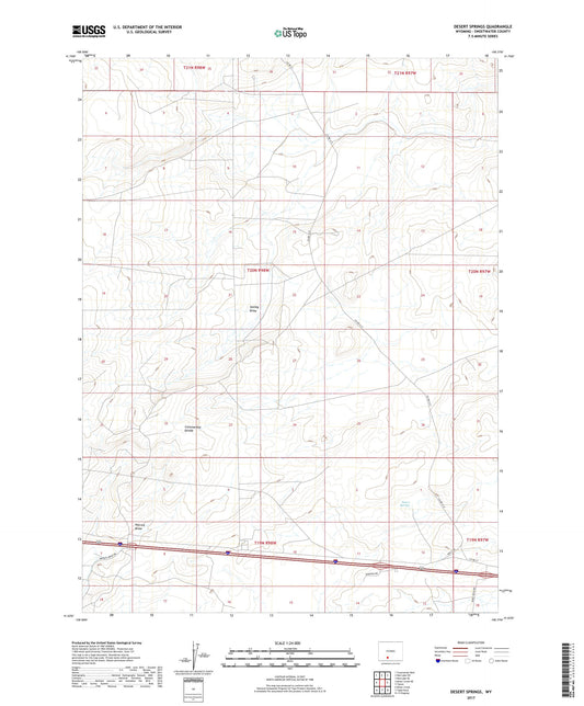 Desert Springs Wyoming US Topo Map Image